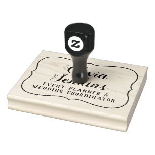 Uw aangepaste naam en Shop Business Bracket Lijst Rubberstempel
