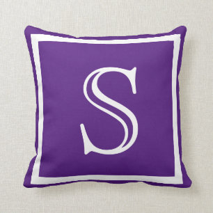 Uw Aangepaste Paarse monogram Sierkussen