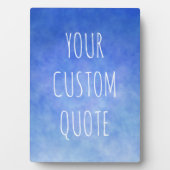 Uw aangepaste prijsopgave voor vreedzame blauw en  fotoplaat (voorkant)