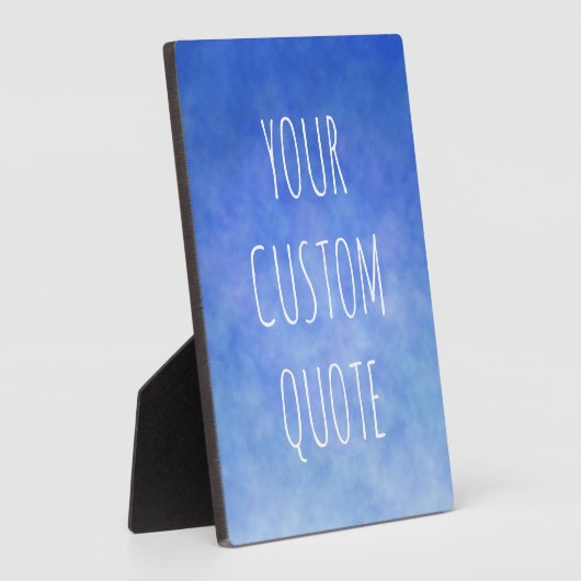 Uw aangepaste prijsopgave voor vreedzame blauw en  fotoplaat (Zijkant)