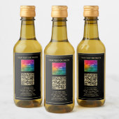 Uw aangepaste QR-code Tekst uploaden Zakelijke Log Wijn Etiket (Flessen)