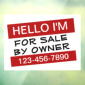 Uw aangepaste te koop-advertentie raamsticker (Vel 3)