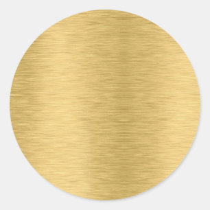 Uw aangepaste tekst Elegante sjabloon Blanco Goud Ronde Sticker