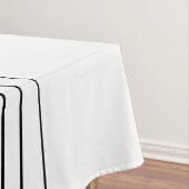 Uw aangepaste tekst en moderne strepen | Zwart-wit Tafelkleed (Voorbeeld)