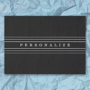 Uw aangepaste tekst en moderne strepen   Zwart-wit Tissuepapier