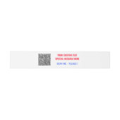 Uw aangepaste tekst en QR Code Belly Band Sjabloon Uitnodigingen Wikkel (Vlak)