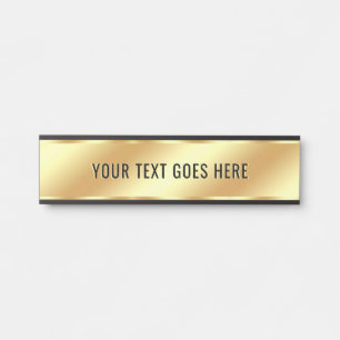 Uw aangepaste tekst Gouden Sjabloon Elegante kamer Deurbordje