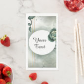 Uw aangepaste tekst - Groene bloei Gepersonaliseer Servet (Insitu)