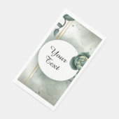 Uw aangepaste tekst - Groene bloei Gepersonaliseer Servet (Hoek)