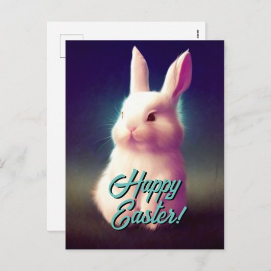 Uw aangepaste tekst Happy Pasen Konijn Sjabloon (Voorkant / Achterkant)