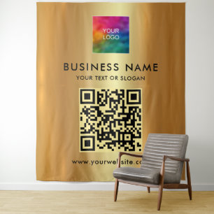 Uw aangepaste tekst Logo Faux Gold Extra Large XL Wandkleed
