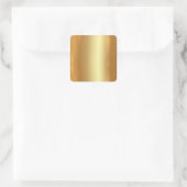 Uw aangepaste tekst Logo Sjabloon Faux Gold Blank Vierkante Sticker (Tas)