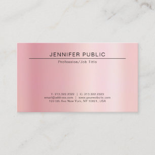 Uw aangepaste tekst Modern Chic sjabloon Rose Gold Visitekaartje