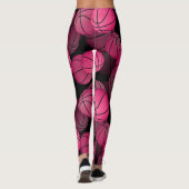 Uw aangepaste tekst op been girly roze basketbal leggings (Achterkant)