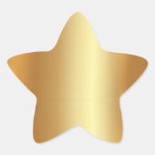 Uw aangepaste tekst QR-code Logo Gold Blank Sjablo Ster Sticker (Voorkant)