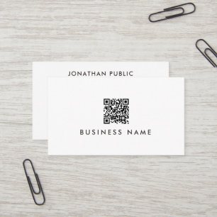 Uw aangepaste tekst QR-code modern eenvoudig sjabl Visitekaartje