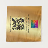 Uw aangepaste tekst Uploaden Bedrijf Logo Gold Ach Wandkleed (Voorkant (horizontaal))