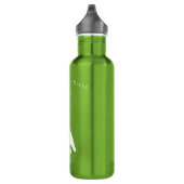 uw aangepaste tekstnaam Great Blue Heron silhouet Waterfles (Rechts)