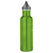 uw aangepaste tekstnaam Great Blue Heron silhouet Waterfles (Links)