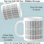 Uw aangepaste verborgen bericht 149BW nieuwigheid Extra Grote Beker