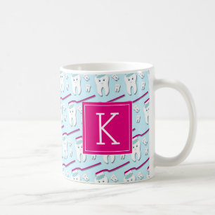 Uw Aanvankelijke   Leuke Tanden Koffiemok