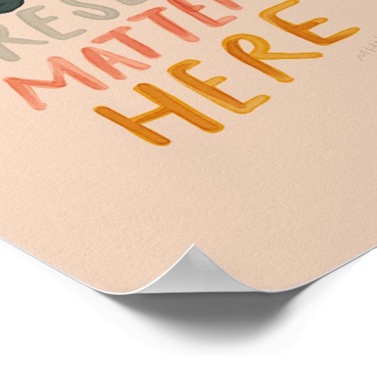 Uw aanwezigheid is hier van belang - Inspirerend p Poster (Hoek)