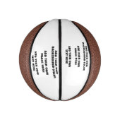 Uw achtergrondkleur, uw afbeelding, uw eigen tekst basketbal (Verticaal)