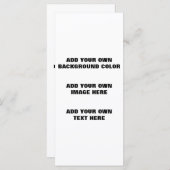 Uw achtergrondkleur, uw afbeelding, uw eigen tekst menu (Voorkant / Achterkant)