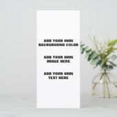 Uw achtergrondkleur, uw afbeelding, uw eigen tekst menu (Staand voorkant)