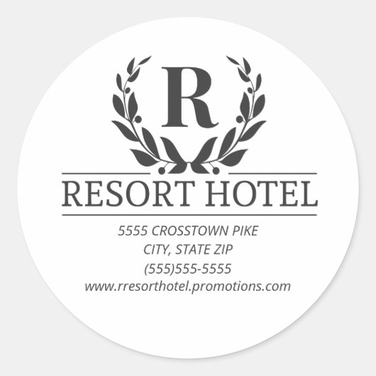 Uw adres van de Logo van uw bedrijf Ronde Sticker (Voorkant)