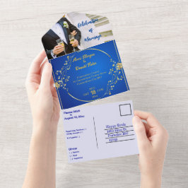 (uw Afbeelding) Gemakkelijk gepersonaliseerde brui All In One Uitnodiging