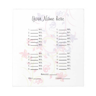 Uw Afbeelding hier Bunco-blad/Kaart Notitieblok