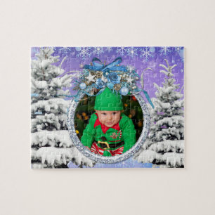 Uw Afbeelding kerstfeestdag wintersneeuwscène Legpuzzel