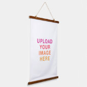 Uw Afbeelding Logo Blank White Hangend Wandkleed (Gebogen)