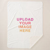 Uw Afbeelding Logo leeg Sherpa Deken (Voorkant)