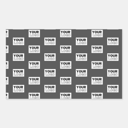 Uw Afbeelding ontwerp of zakelijke Logo betegeld | Rechthoekige Sticker (Voorkant)