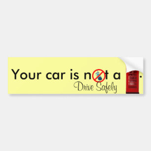 Uw auto is geen Bumpersticker van de Boek van de T