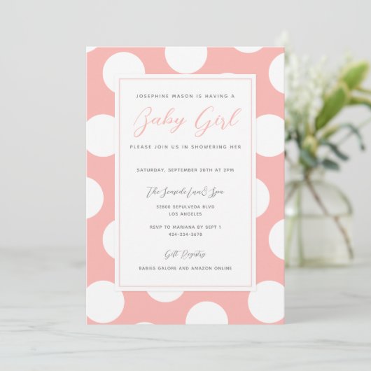 Uw Baby shower Kleur en Witte puntkomma Kaart (Staand voorkant)