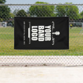 Uw band Logo - Kies uw lange achtergrondkleur Spandoek (Insitu)