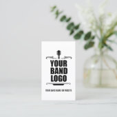 Uw band Logo - Kies uw lange achtergrondkleur Visitekaartje (Staand voorkant)