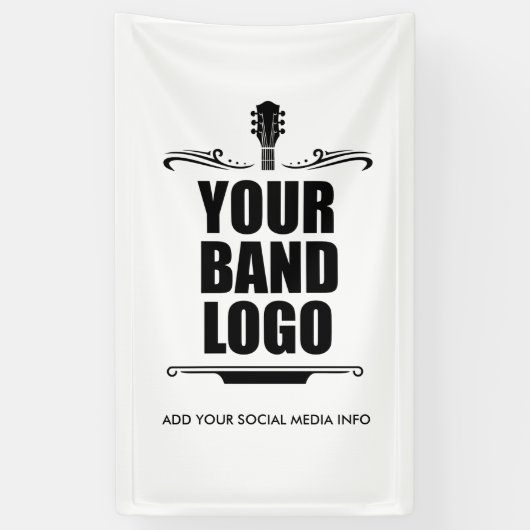 Uw band Logo Long Spandoek (Verticaal)