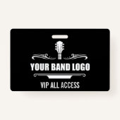 Uw band Logo VIP Wide Badge (Voorkant)