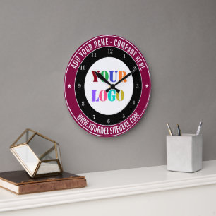 Uw bedrijf Logo aangepaste tekst bedrijf wandklok Grote Klok