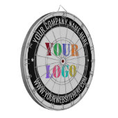 Uw bedrijf Logo aangepaste tekst dart board Sjablo Dartbord (Voorkant Links)