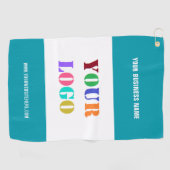 Uw Bedrijf Logo Aangepaste Tekst en Kleur Golfhand Golfhanddoek (Horizontaal)