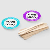 Uw Bedrijf Logo Aangepaste Tekst en Kleur Hand Fan Handwaaier (Niet-gemonteerd)