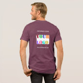 Uw bedrijf Logo aangepaste tekst gepersonaliseerd Tri-Blend Shirt (Voorkant)