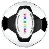Uw bedrijf Logo aangepaste tekst Voetbal voorbeeld (Gedraaid)