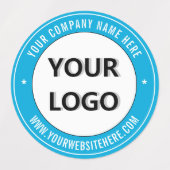 Uw bedrijf Logo Aangepaste tekstlabels Kies kleur Labels (Design 1)