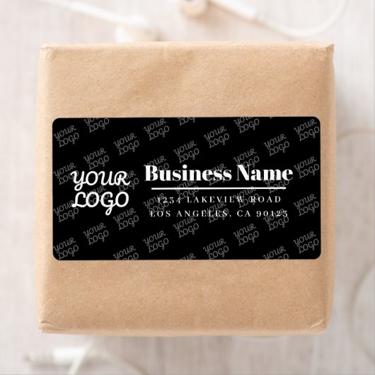 Uw bedrijf Logo betegelde modern retour adres Etiket (Insitu)